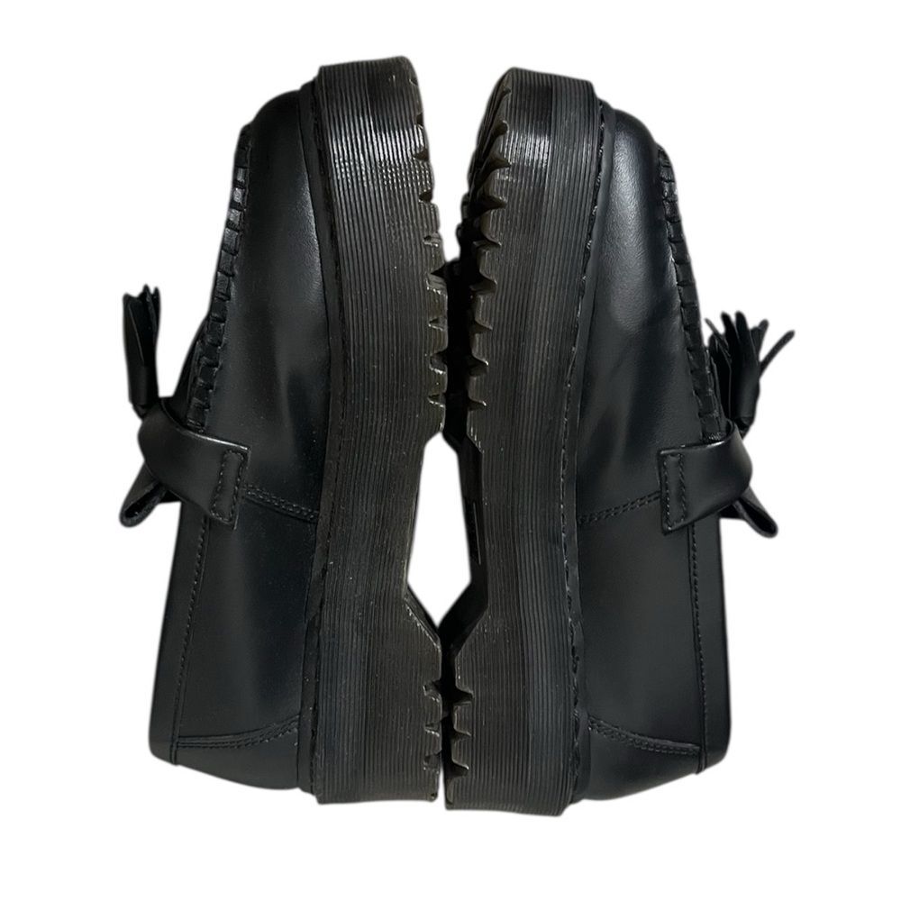 Dr. Martens Adrian Quad Mono Loafers Women's 8 Black Platform Tassel - Picture 3 of 8